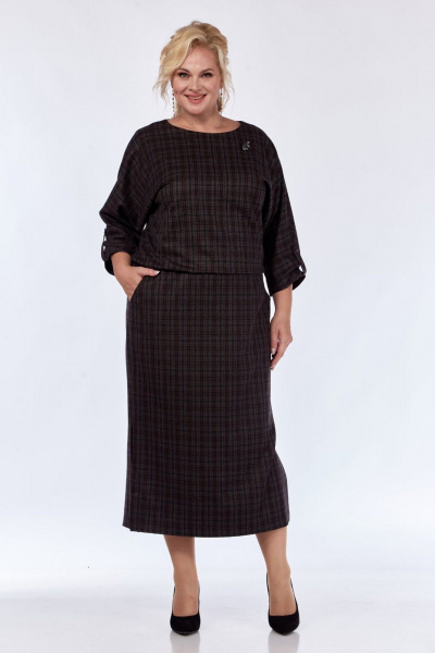 Платье СиБон 0322/1 клетка - фото 1