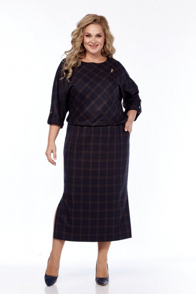 Платье СиБон 0352 клетка - фото 1