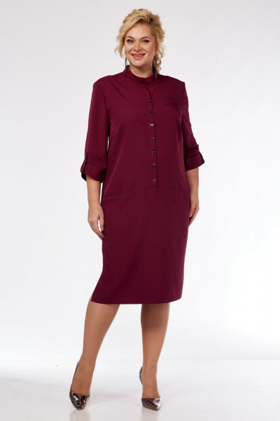 Платье СиБон 0317 бордовый - фото 2