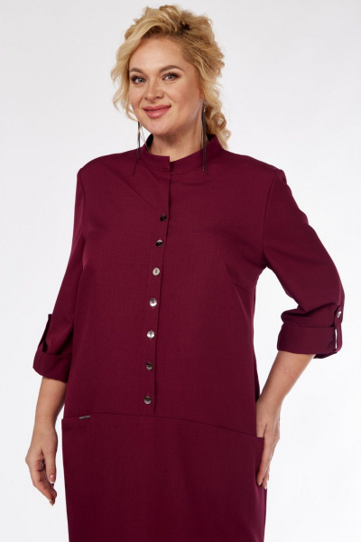 Платье СиБон 0317 бордовый - фото 3