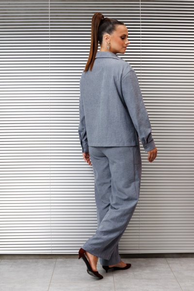 Брюки, рубашка Galean Style 985 серо-голубой - фото 15