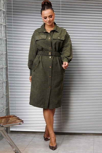Платье Galean Style 989 хаки - фото 13