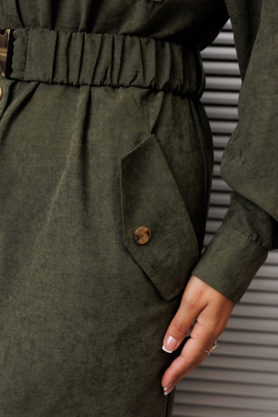 Платье Galean Style 989 хаки - фото 7