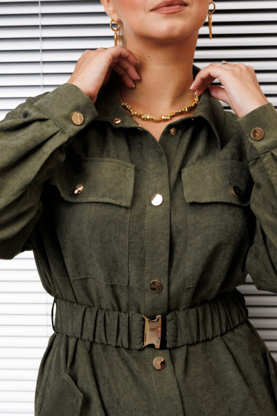 Платье Galean Style 989 хаки - фото 6