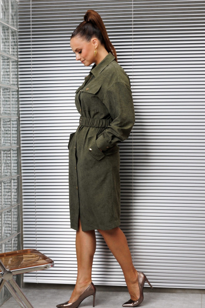 Платье Galean Style 989 хаки - фото 4