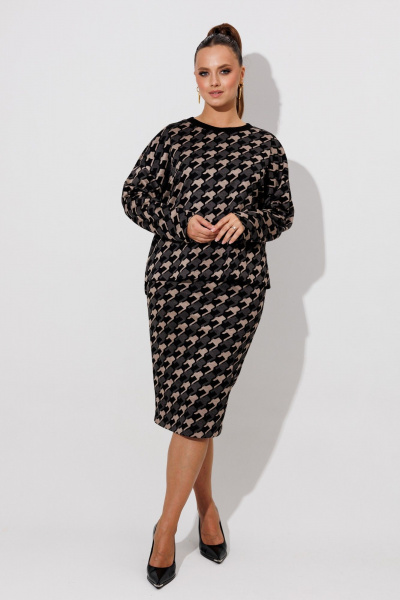 Свитшот, юбка Galean Style 990 гусиная_лапка - фото 6