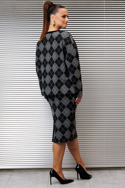 Свитшот, юбка Galean Style 990 ромбы - фото 12