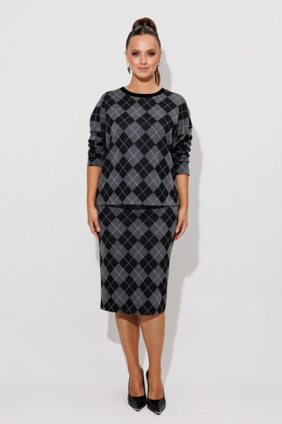 Свитшот, юбка Galean Style 990 ромбы - фото 9