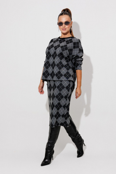 Свитшот, юбка Galean Style 990 ромбы - фото 7