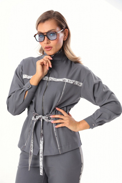 Брюки, жакет LM М123 серый - фото 10