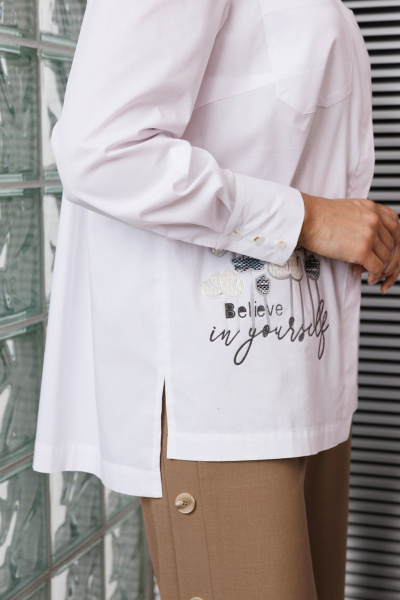 Рубашка Мода Юрс 2929bl белый - фото 5