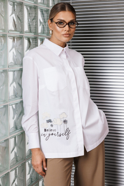 Рубашка Мода Юрс 2929bl белый - фото 1