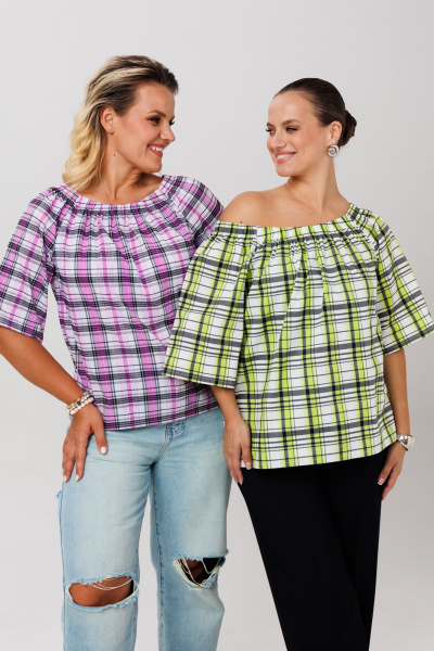 Блуза Anastasia 1255 зеленый - фото 4