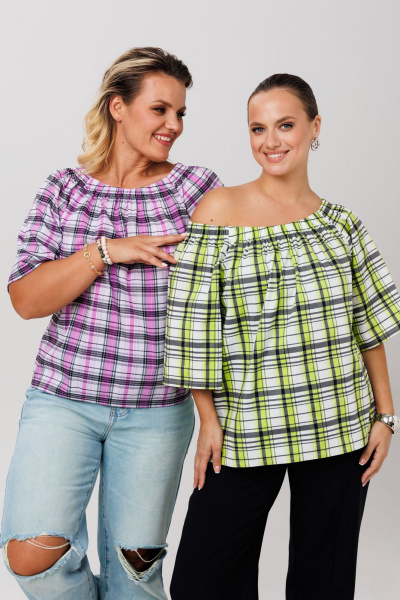 Блуза Anastasia 1255 зеленый - фото 3