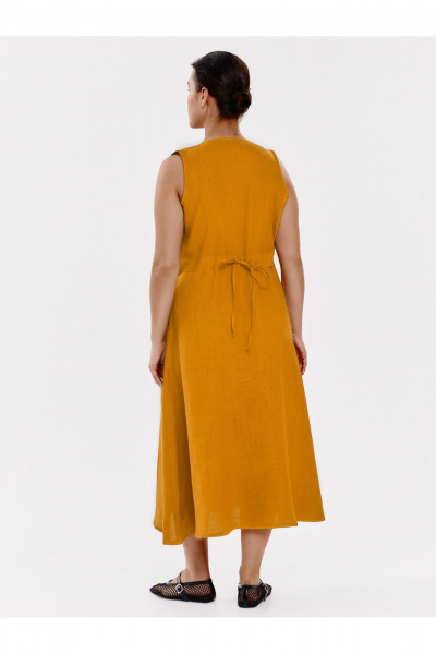 Платье SHLOMO 4-4 горчичный - фото 3