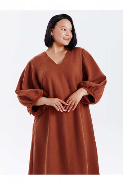 Платье SHLOMO 4-7 медно-коричневый - фото 2