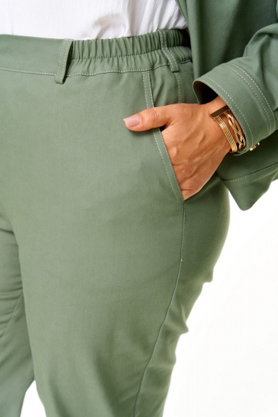Брюки, жакет VI ORO VR-1199 олива - фото 14