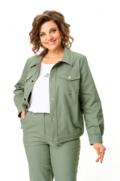 Брюки, жакет VI ORO VR-1199 олива - фото 10