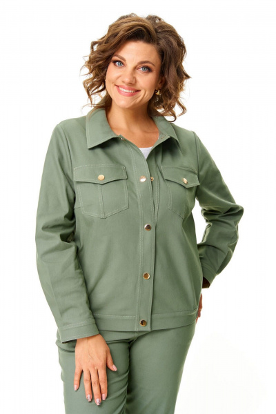 Брюки, жакет VI ORO VR-1199 олива - фото 7