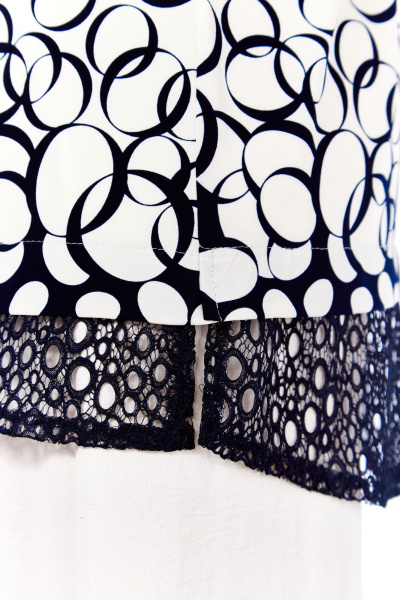 Блуза Abbi 4062 белый_темно-синий - фото 8