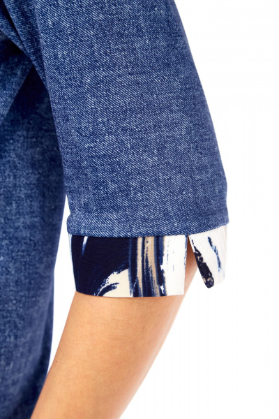 Блуза Abbi 4060 сине-бежевый - фото 16