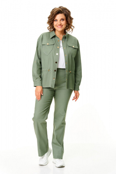 Брюки, жакет VI ORO VR-1202 олива - фото 19