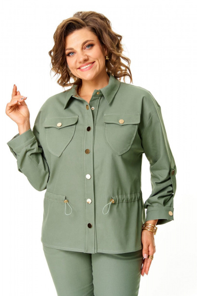 Брюки, жакет VI ORO VR-1202 олива - фото 17