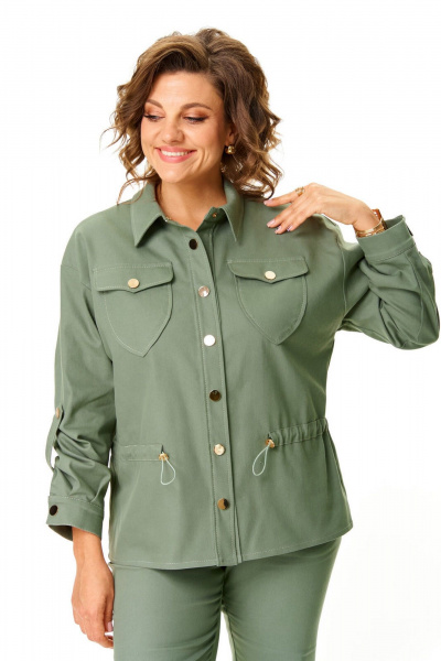 Брюки, жакет VI ORO VR-1202 олива - фото 16