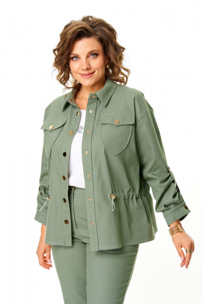 Брюки, жакет VI ORO VR-1202 олива - фото 14