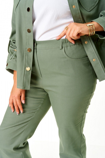Брюки, жакет VI ORO VR-1202 олива - фото 11