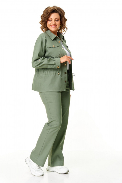 Брюки, жакет VI ORO VR-1202 олива - фото 6