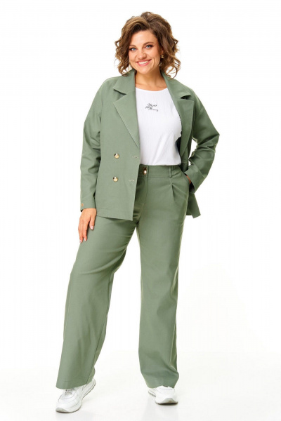Брюки, жакет VI ORO VR-1207 олива - фото 17