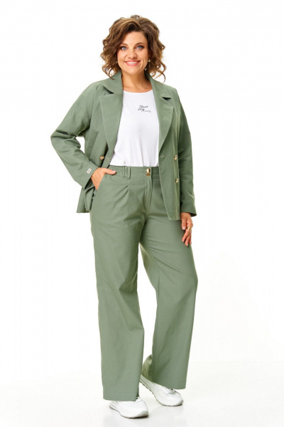 Брюки, жакет VI ORO VR-1207 олива - фото 16