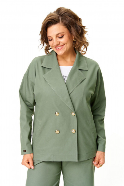 Брюки, жакет VI ORO VR-1207 олива - фото 7