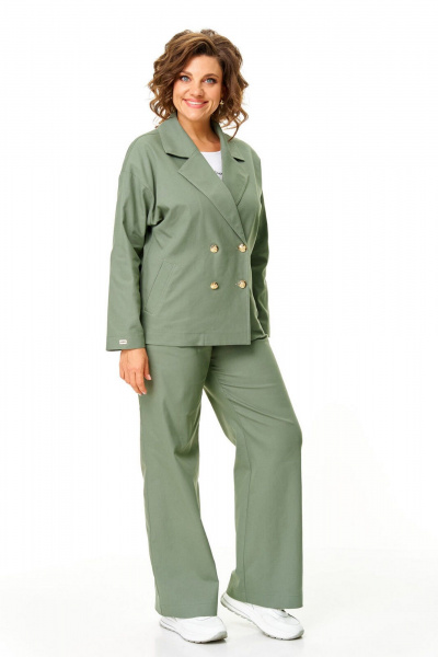 Брюки, жакет VI ORO VR-1207 олива - фото 6