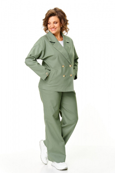 Брюки, жакет VI ORO VR-1207 олива - фото 4