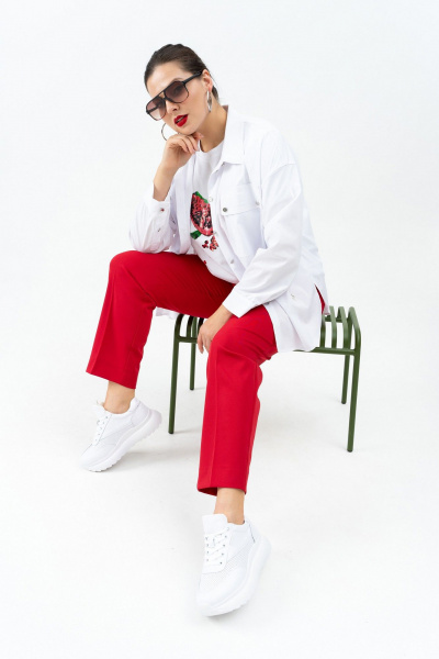 Рубашка Andina 130 белый - фото 16