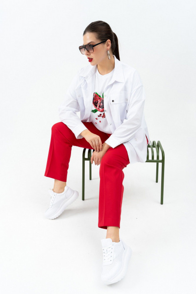 Рубашка Andina 130 белый - фото 15