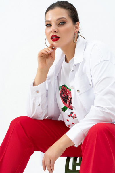 Рубашка Andina 130 белый - фото 14