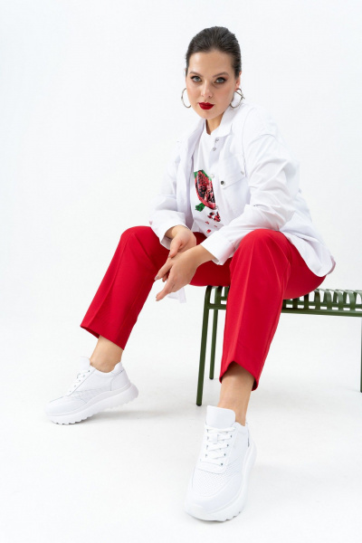 Рубашка Andina 130 белый - фото 13