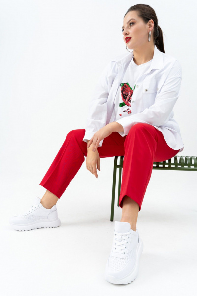 Рубашка Andina 130 белый - фото 12