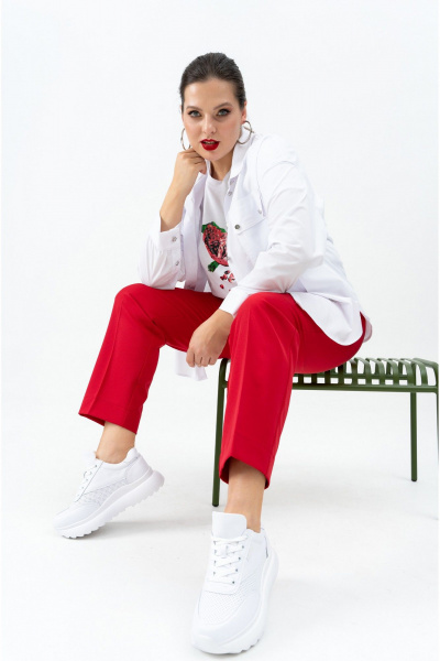 Рубашка Andina 130 белый - фото 11