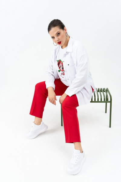 Рубашка Andina 130 белый - фото 9