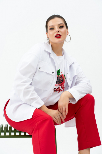 Рубашка Andina 130 белый - фото 2