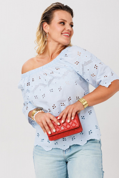 Блуза Anastasia 1131.2 голубой - фото 8