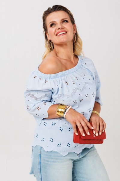 Блуза Anastasia 1131.2 голубой - фото 7