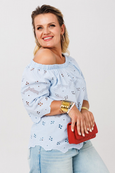 Блуза Anastasia 1131.2 голубой - фото 6