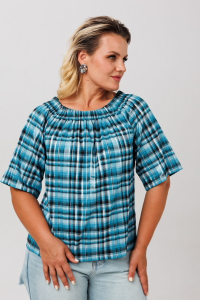 Блуза Anastasia 1255 бирюзовый - фото 7