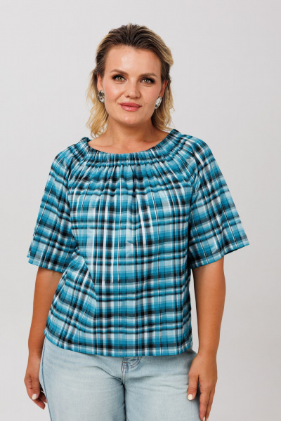 Блуза Anastasia 1255 бирюзовый - фото 6