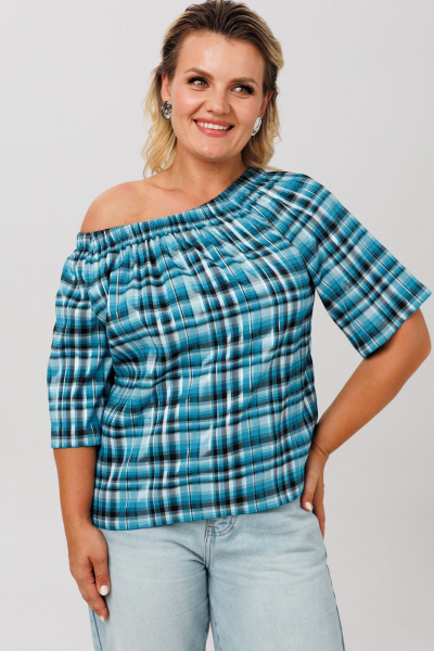 Блуза Anastasia 1255 бирюзовый - фото 5